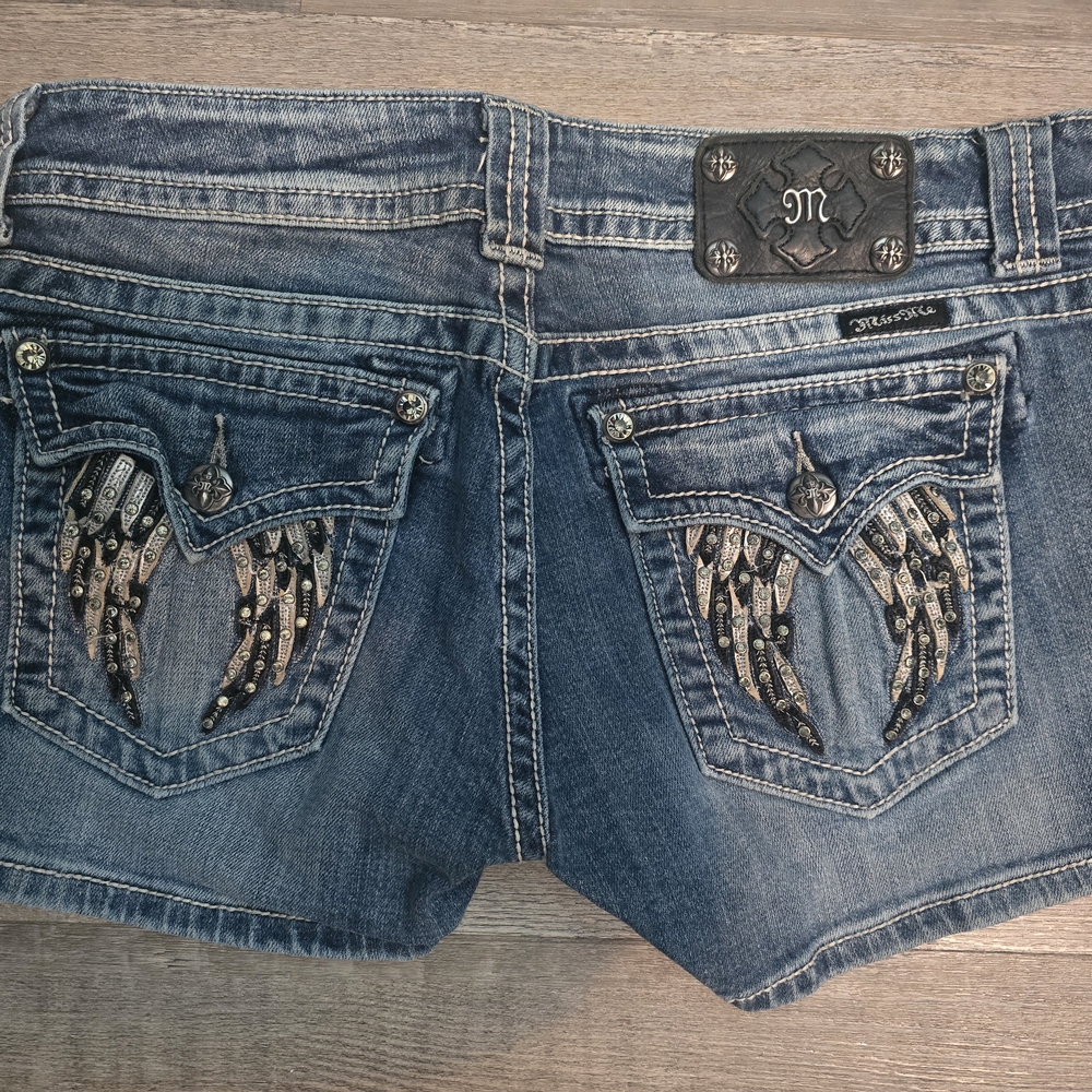 Miss Me Women's Blue Denim Shorts
